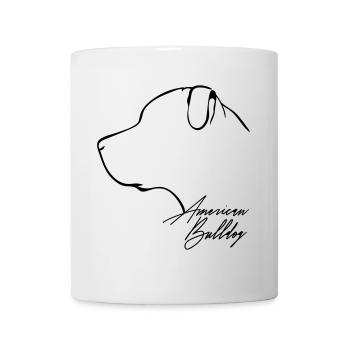 WILSIGNS AMERICAN profil BULLDOG - Mug blanc - blanc - Devant