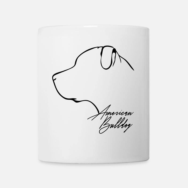 WILSIGNS AMERICAN profil BULLDOG - Mug blanc - blanc