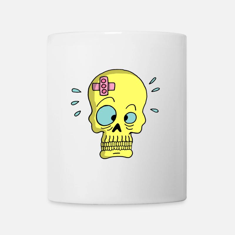 Tête de mort et sparadrap - Mug blanc - blanc