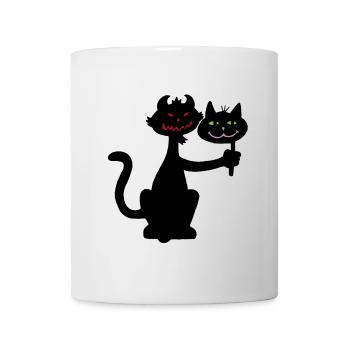 Black cat and demon - Mug - white - Front