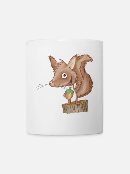 keckes Eichhörnchen - Tasse - Weiß