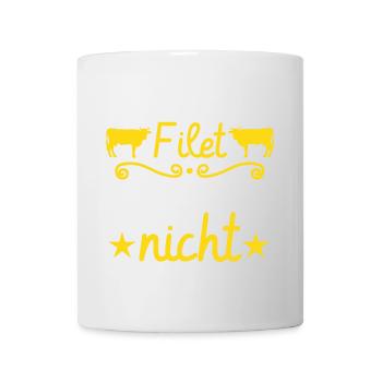 Rinderfilet krümelt nicht Fleisch Grillen Geschenk - Tasse - Weiß - Vorne