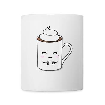 Kakao Tasse heiße Schokolade Kawaii Süß - Tasse - Weiß - Vorne