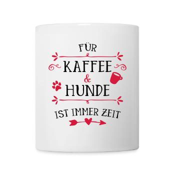Herzpfote Kaffee Rahmen - Tasse - Weiß - Vorne