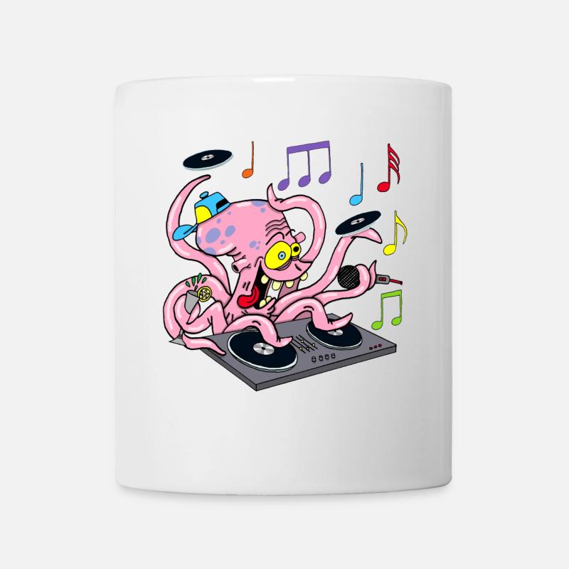 Pieuvre dj - Mug blanc - blanc