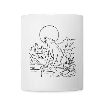 wolf - Mug - white - Front