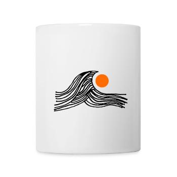 Vague avec le soleil - Mug blanc - blanc - Devant