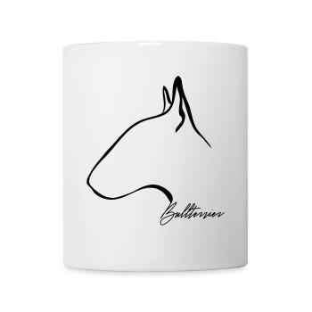 BULLTERRIER Profil Wilsigns - Tasse - Weiß - Vorne