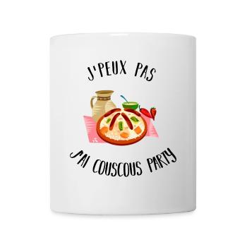 Ich kann keine Couscous-Party feiern - Tasse - Weiß - Vorne
