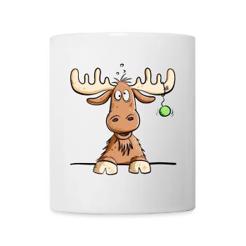 Funny Moose I Christmas I Cadeau drôle - Mug blanc - blanc - Devant