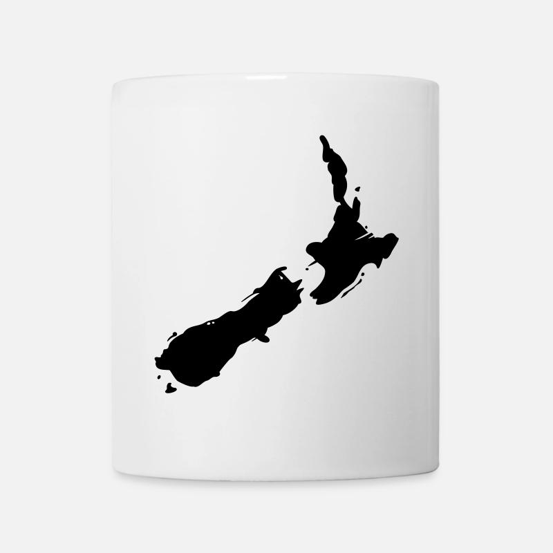 Neuseeland Karte - Tasse - Weiß