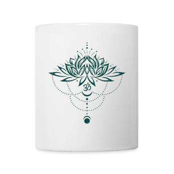 Lotus lotus flower om symbol moon yoga - Mug - white - Front
