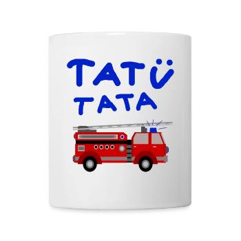 Feuerwehr tatütata Feuerwehrauto Kinder Spielzeug - Tasse - Weiß - Vorne