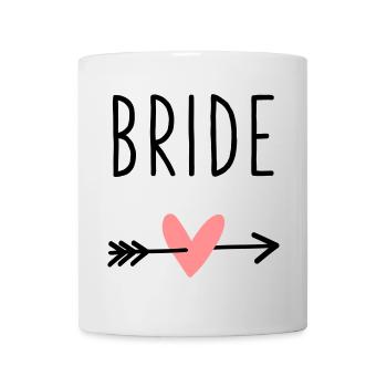 Bride heart cupid arrow bachelor party - Mug - white - Front