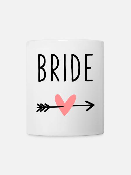 Coeur de mariée cupidon arrow enterrement de vie de garçon - Mug blanc - blanc