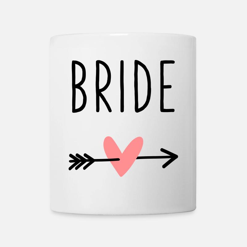 Coeur de mariée cupidon arrow enterrement de vie de garçon - Mug blanc - blanc