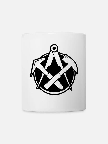 Couvreur Logo - Mug blanc - blanc