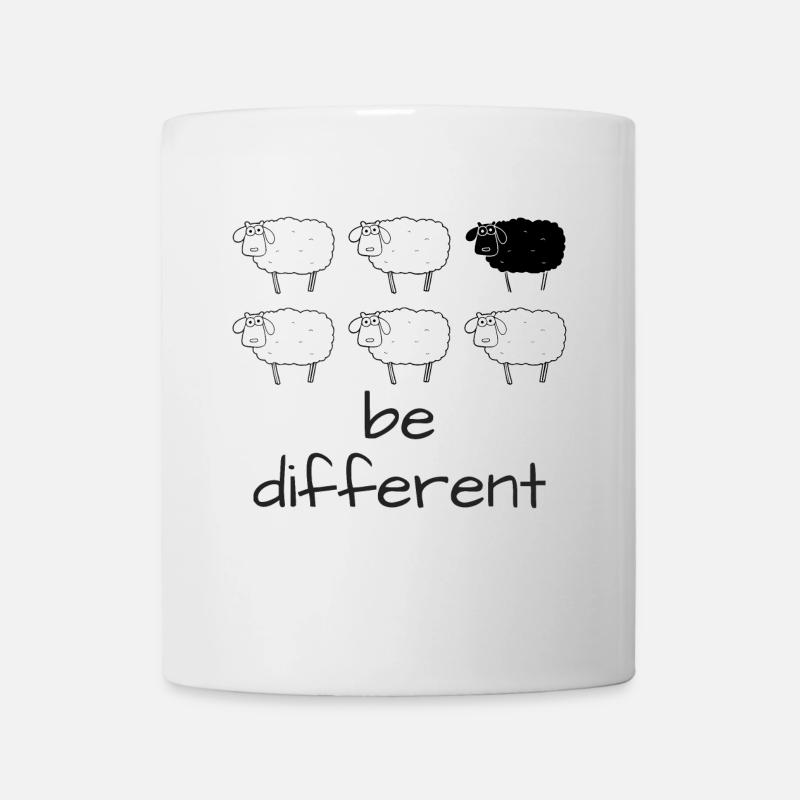 Être différent - un mouton noir - Mug blanc - blanc