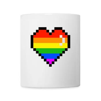 Herz regenbogen - Tasse - Weiß - Vorne