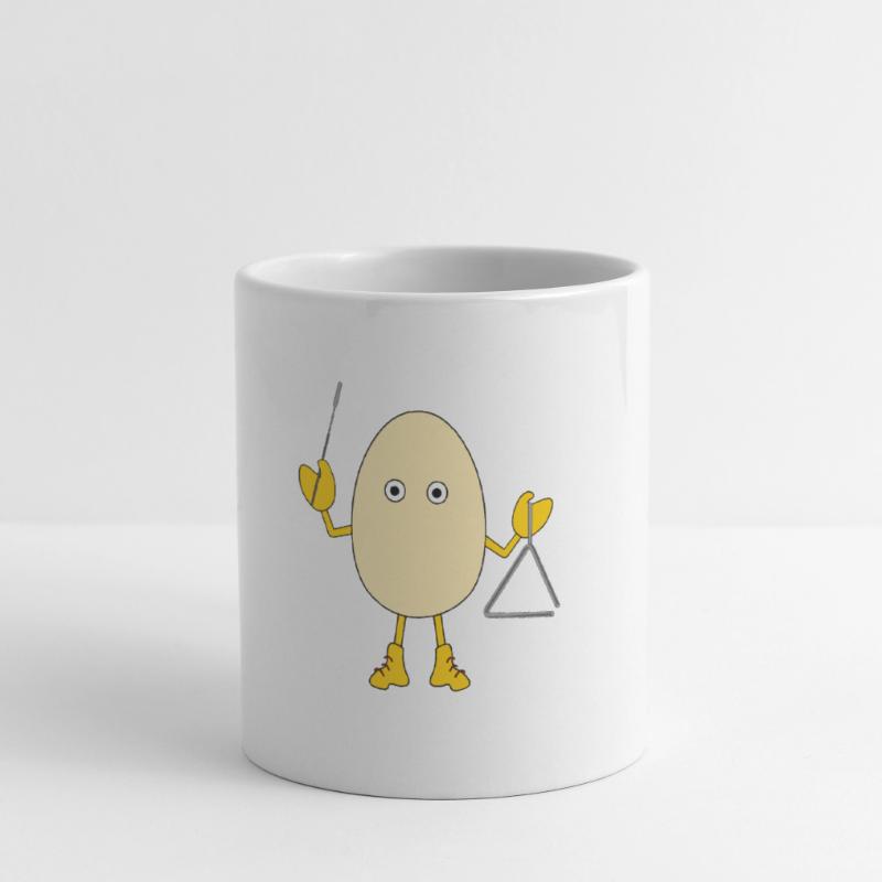 Triangle Egghead Mug blanc