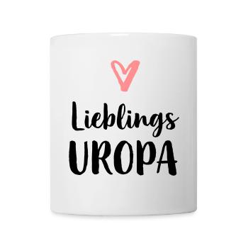 Lieblings Uropa Herz Geschenk Vatertag Geburtstag - Tasse - Weiß - Vorne