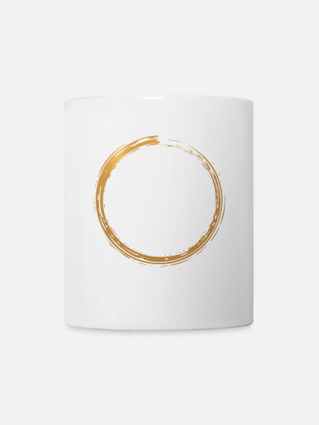 Bague d’or / Cercle / Élément d’inspiration - Mug blanc - blanc