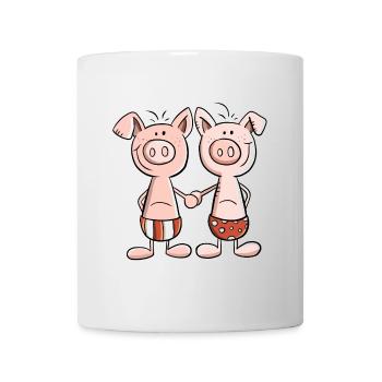 Best Friends Pigs Twins Fun Gift - Mug - white - Front