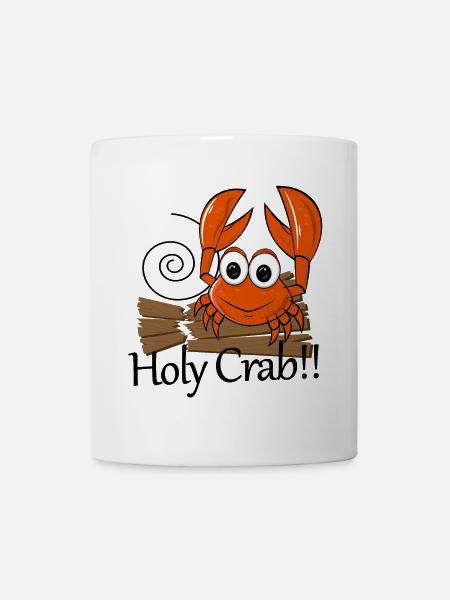 Holy Crab Pun Crab - Mug - white