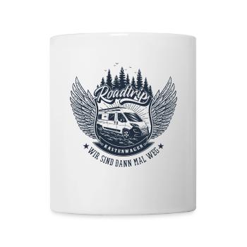 Kastenwagen Shirt - Roadtrip wir sind dann mal weg - Tasse - Weiß - Vorne
