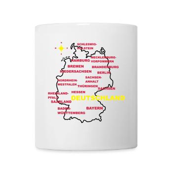 deutschland land karte - Tasse - Weiß - Vorne