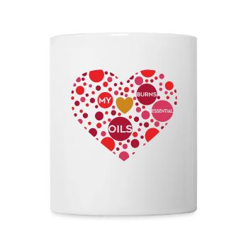my heart burns essential oils - Tasse - Weiß - Vorne