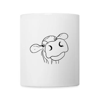 Kuh Kopf – Lustiges Bauernhof Motiv - Tasse - Weiß - Vorne
