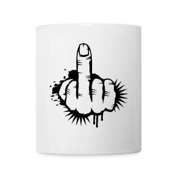 Middle finger Graffiti - Mug - white - Front