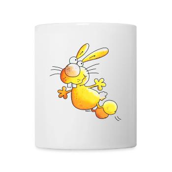 Crazy Hase - Hasen - Tasse - Weiß - Vorne
