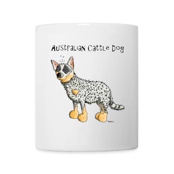 Glücklicher Australian Cattle Dog - Hund - Tasse - Weiß - Vorne