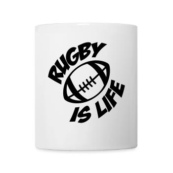 Rugby is life - Mug blanc - blanc - Devant