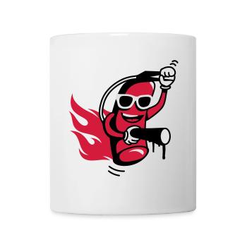 Un extincteur drôle avec des lunettes - Mug blanc - blanc - Devant