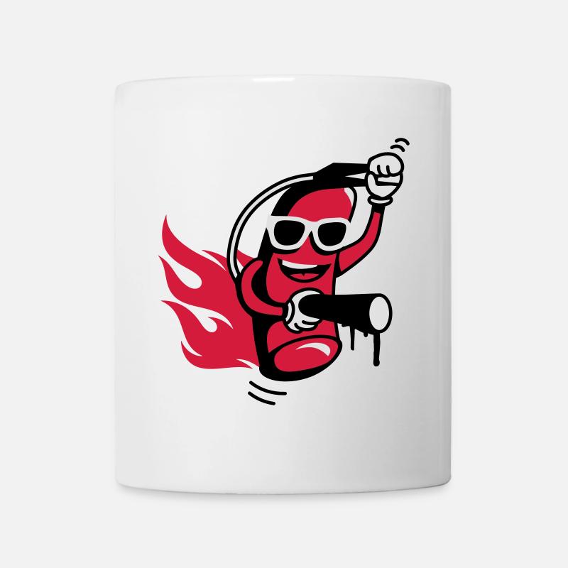 lustiger Feuerlöscher - Tasse - Weiß