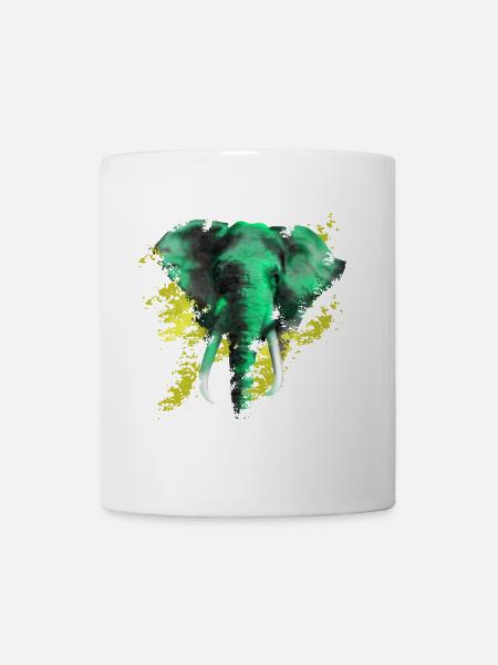 éléphant - Mug blanc - blanc