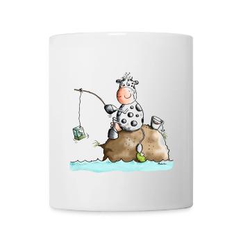 Anglerglück - Angler - Tasse - Weiß - Vorne