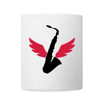 Saxophone / Saxophon - Tasse - Weiß - Vorne