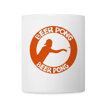beer pong player player logo - Mug - white - Front