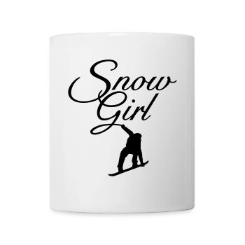 Snowgirl Snowboardeur Snowboard - Mug blanc - blanc - Devant
