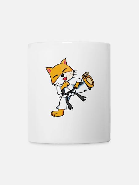 Karate Katze - Mug blanc - blanc