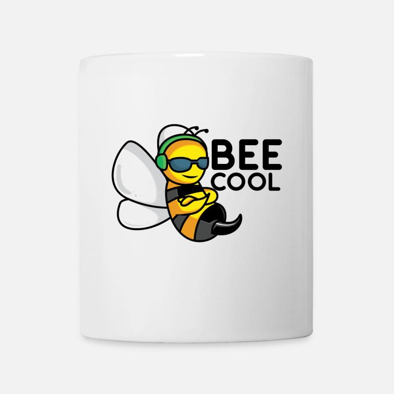 Die coole Biene "BEE COOL" Geschenk - Tasse - Weiß