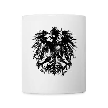 Österreich Adler Wappen Grunge Vintage Stil - Tasse - Weiß - Vorne