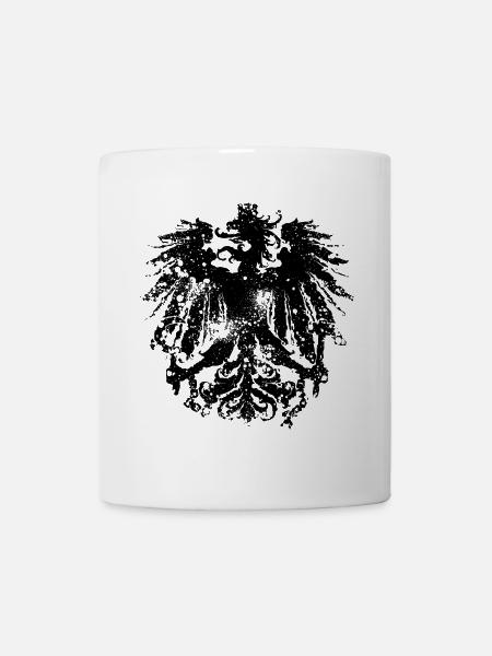 Österreich Adler Wappen Grunge Vintage Stil - Tasse - Weiß