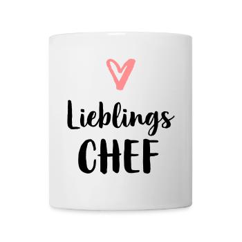 Lieblings Chef Herz Geschenk - Tasse - Weiß - Vorne