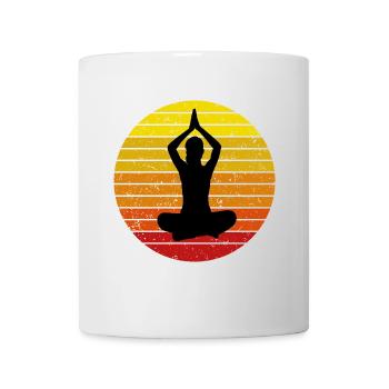 Vintage Yoga Shirt Namaste ésotérisme - Mug blanc - blanc - Devant