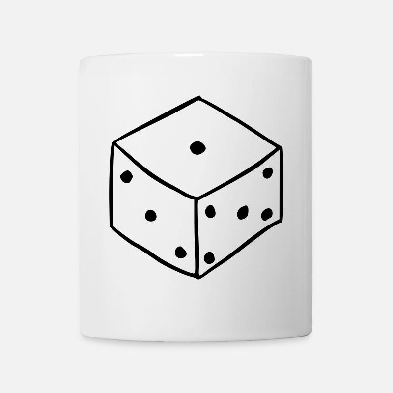 Würfel - Tasse - Weiß